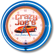 crazy joe's 24 inch neon clock