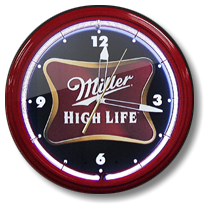 miller high life 20 inche neon clock
