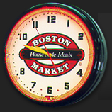 boston marker neon clock