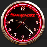 snap-on neon clock