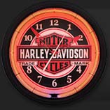harley davidson neon clock