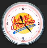 johnny rockers neon clock