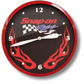 snap-on 14 inch neon clock