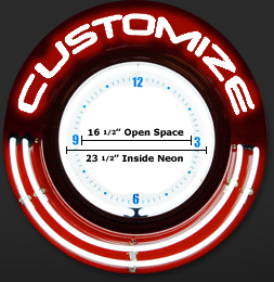 36 custom neon clock