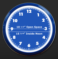 20 inch classic neon clock