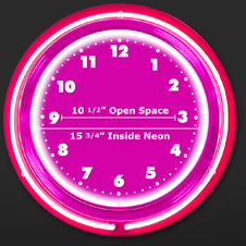 24 inch double neon clock